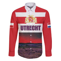 Netherlands Utrecht Province Family Matching Off Shoulder Maxi Dress and Hawaiian Shirt Flag Style