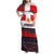 Netherlands Utrecht Province Family Matching Off Shoulder Maxi Dress and Hawaiian Shirt Flag Style