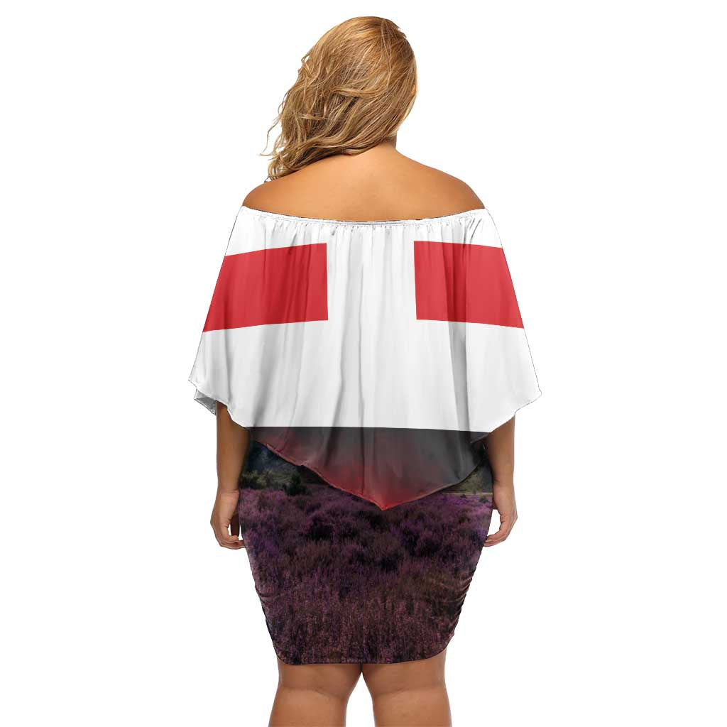 Netherlands Utrecht Province Family Matching Off Shoulder Short Dress and Hawaiian Shirt Flag Style