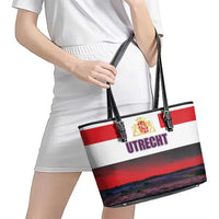 Netherlands Utrecht Province Leather Tote Bag Flag Style