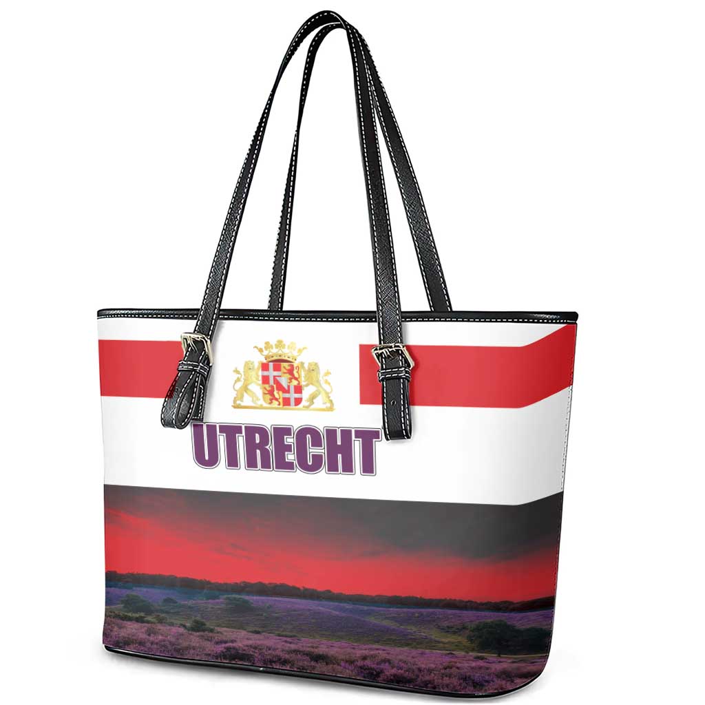 Netherlands Utrecht Province Leather Tote Bag Flag Style