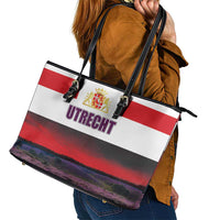 Netherlands Utrecht Province Leather Tote Bag Flag Style