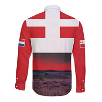 Netherlands Utrecht Province Long Sleeve Button Shirt Flag Style