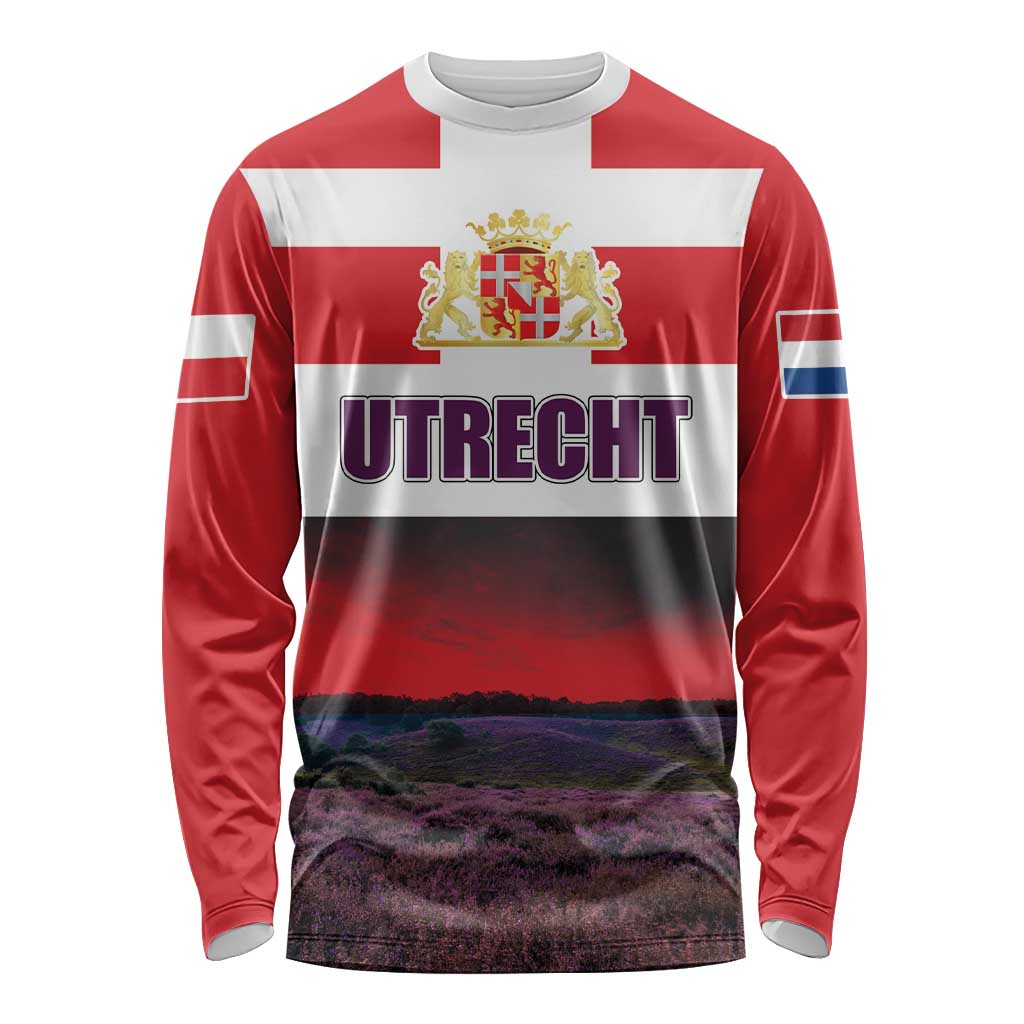 Netherlands Utrecht Province Long Sleeve Shirt Flag Style