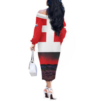 Netherlands Utrecht Province Off The Shoulder Long Sleeve Dress Flag Style