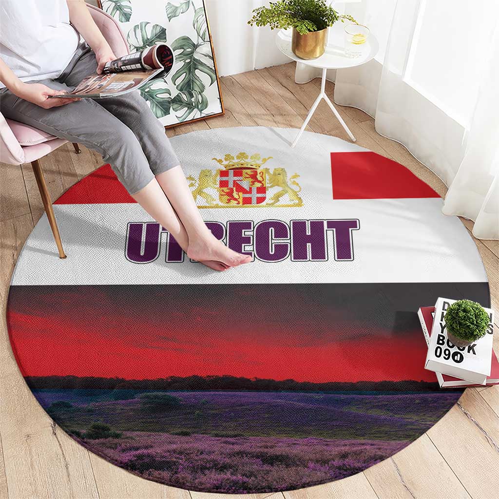 Netherlands Utrecht Province Round Carpet Flag Style