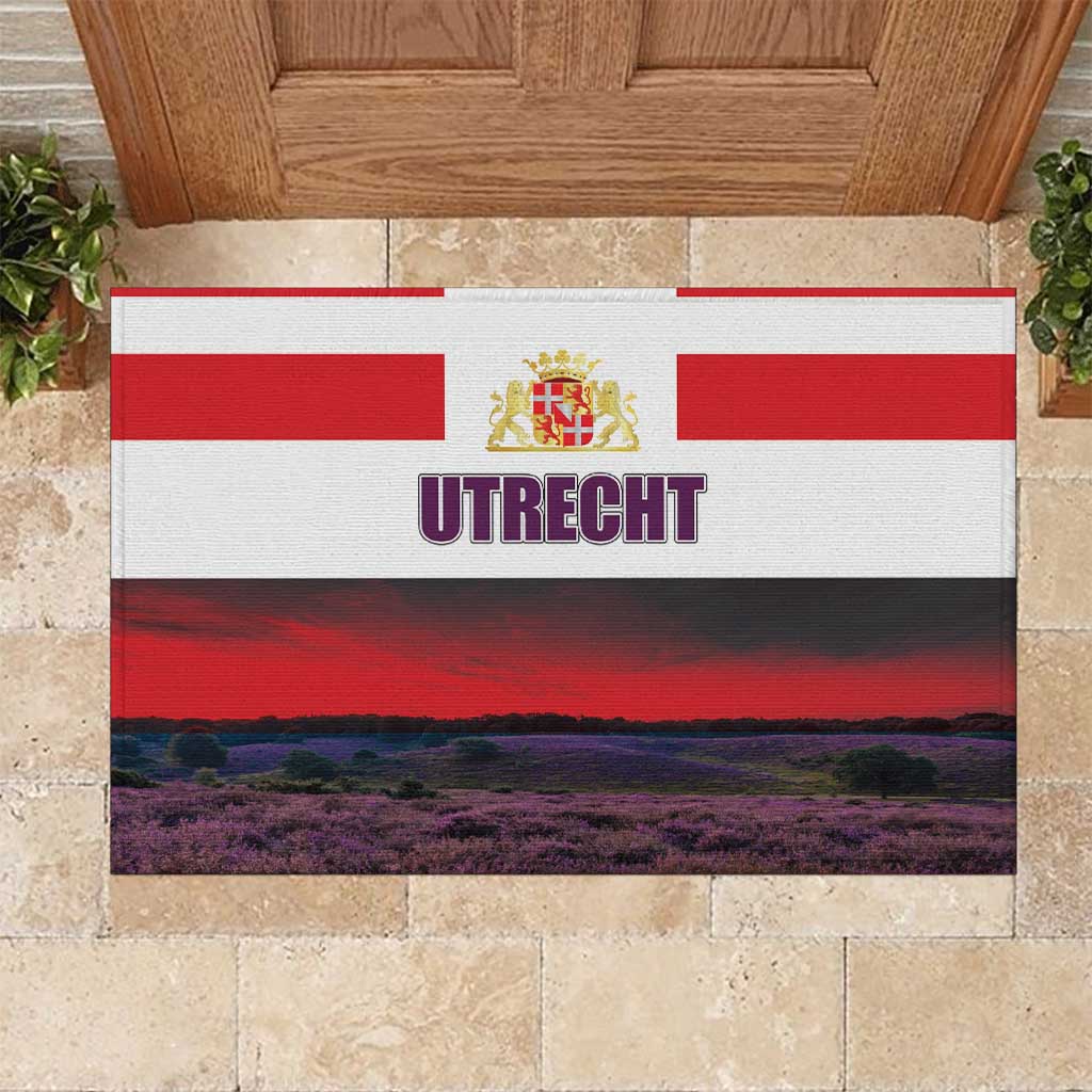 Netherlands Utrecht Province Rubber Doormat Flag Style