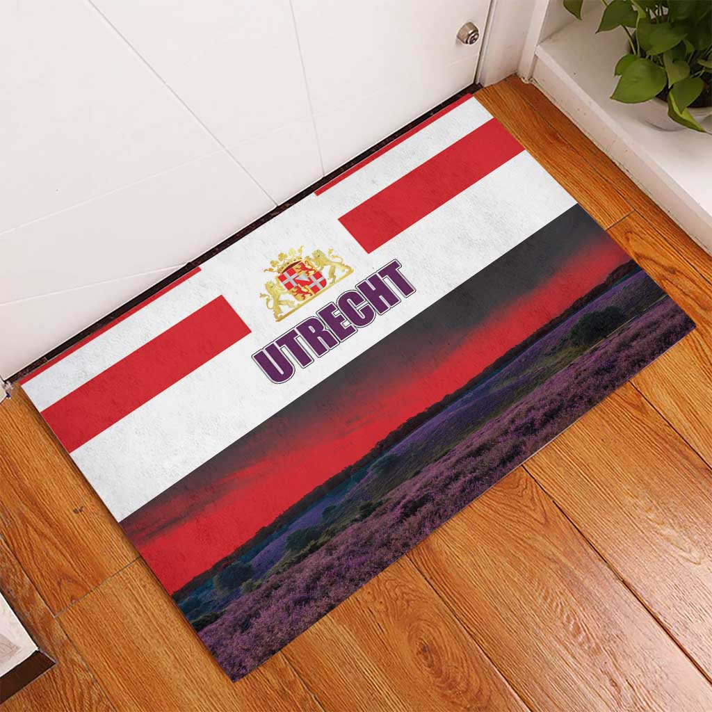 Netherlands Utrecht Province Rubber Doormat Flag Style