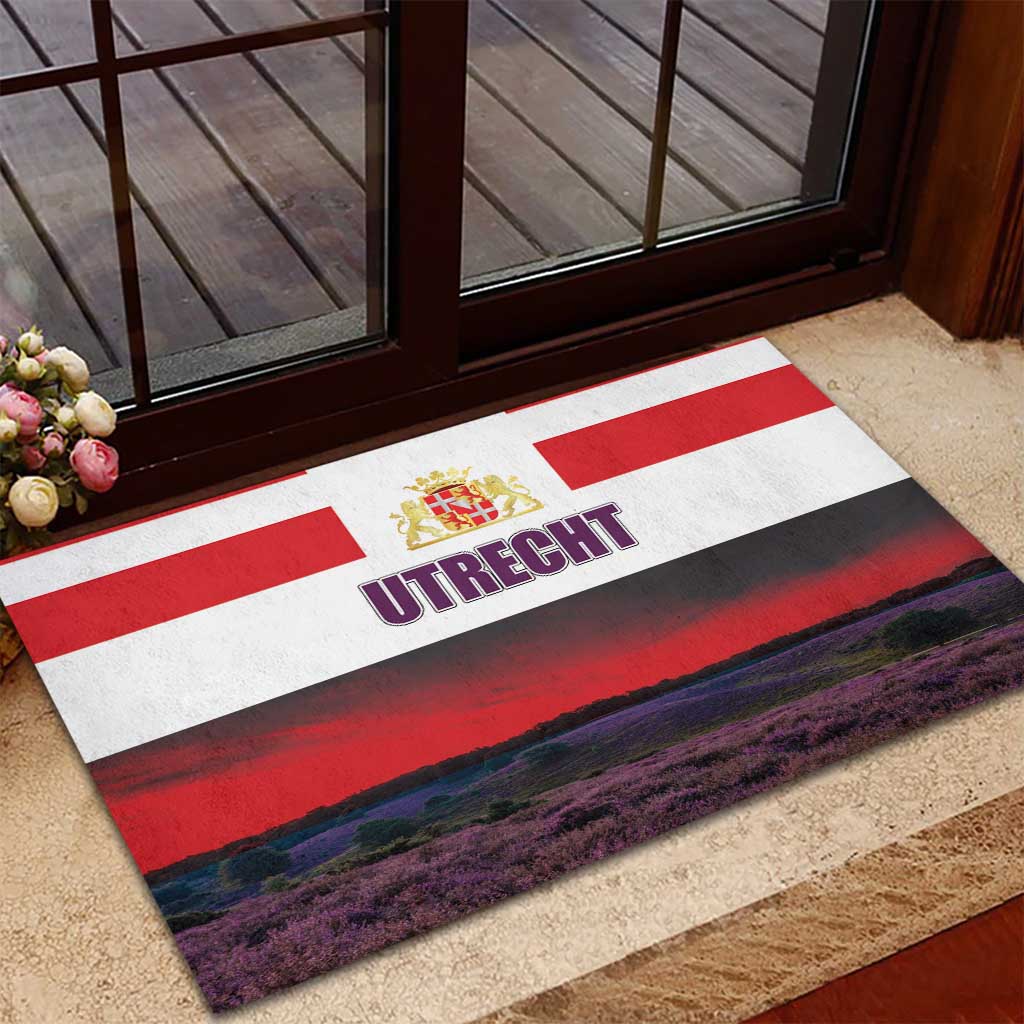 Netherlands Utrecht Province Rubber Doormat Flag Style
