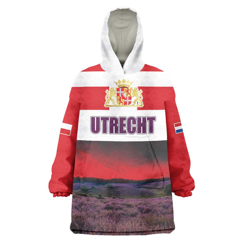Netherlands Utrecht Province Wearable Blanket Hoodie Flag Style