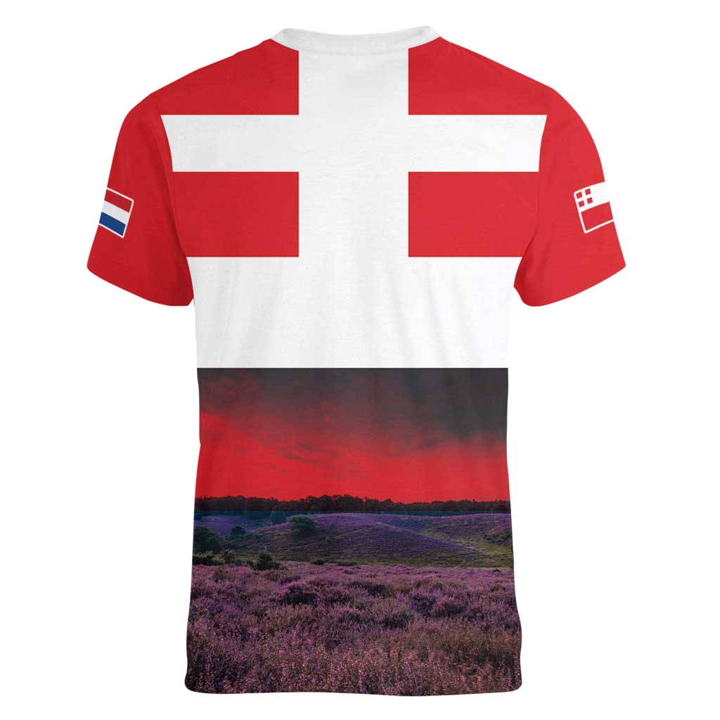 Netherlands Utrecht Province Women V-Neck T-Shirt Flag Style