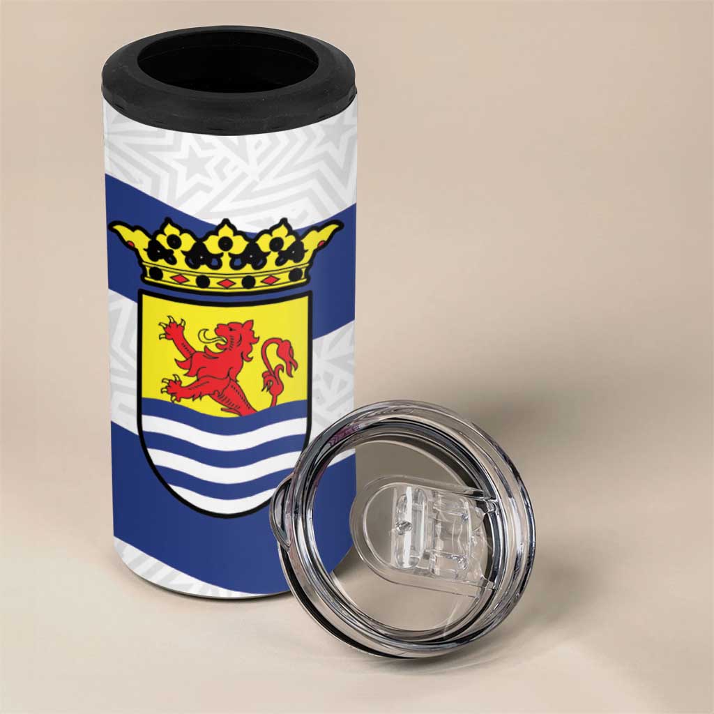 Netherlands Zeeland Province 4 in 1 Can Cooler Tumbler Flag Style