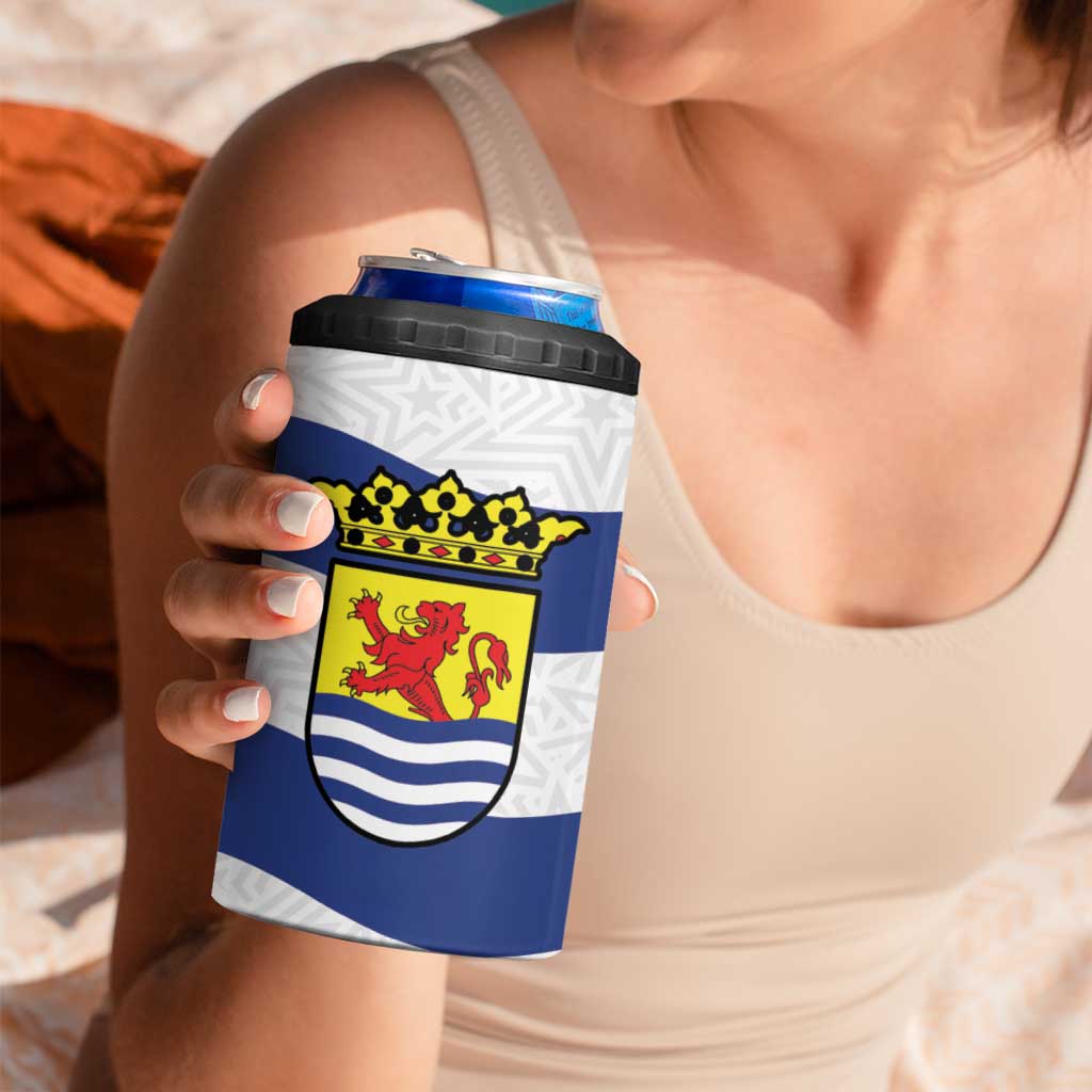 Netherlands Zeeland Province 4 in 1 Can Cooler Tumbler Flag Style