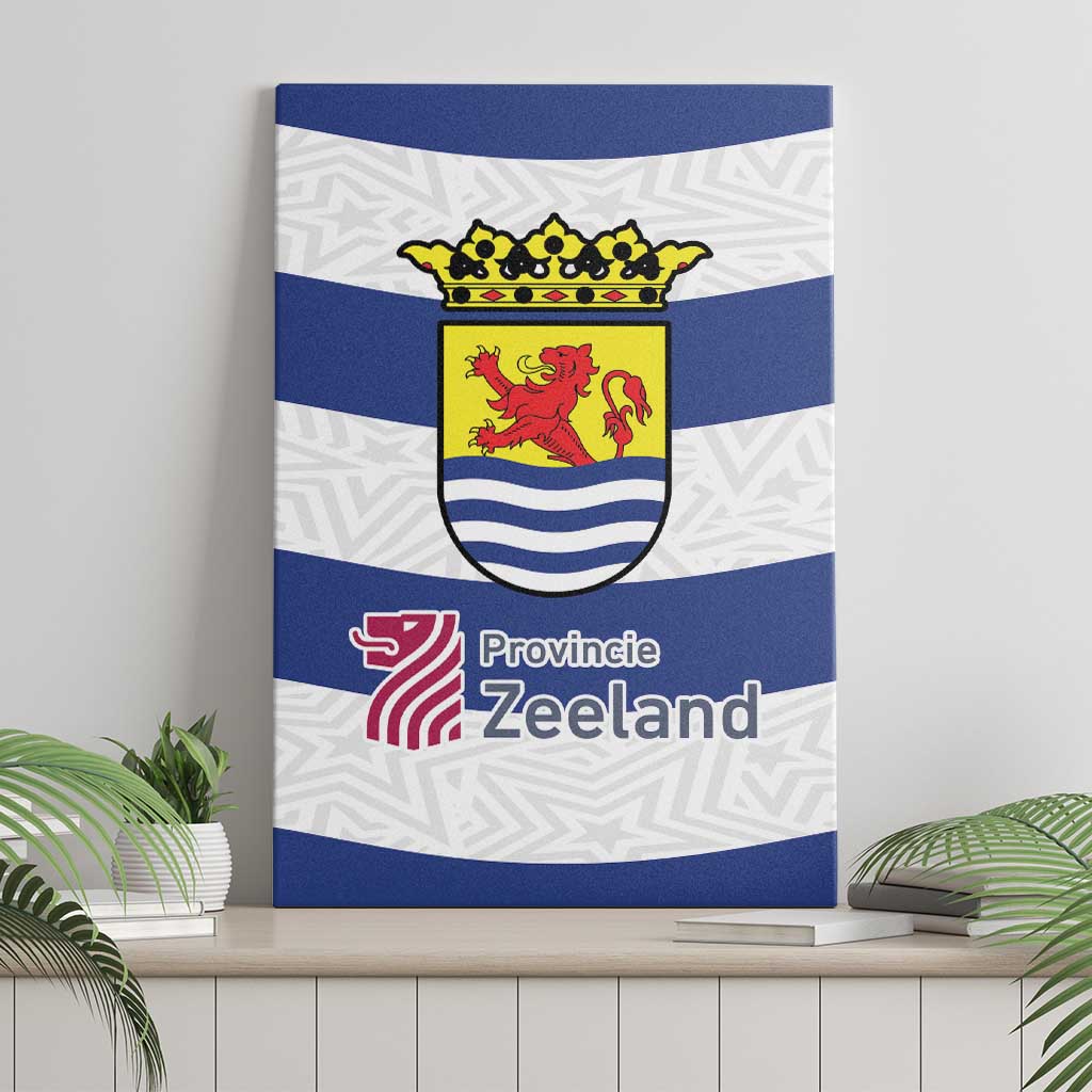 Netherlands Zeeland Province Canvas Wall Art Flag Style