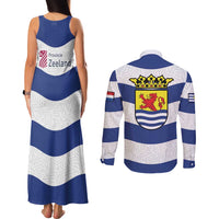 Netherlands Zeeland Province Couples Matching Tank Maxi Dress and Long Sleeve Button Shirt Flag Style
