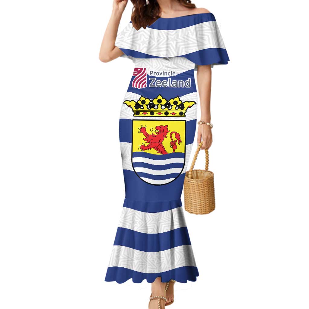 Netherlands Zeeland Province Family Matching Mermaid Dress and Hawaiian Shirt Flag Style