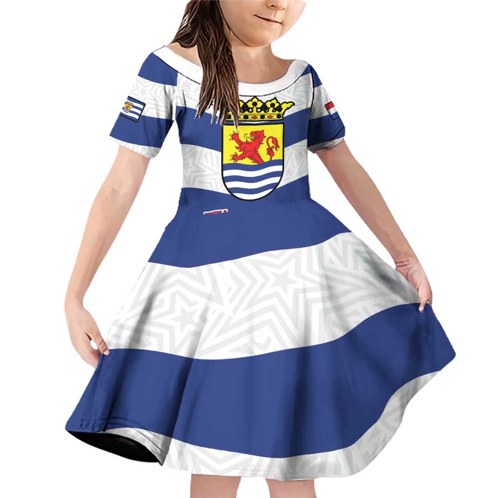 Netherlands Zeeland Province Family Matching Off Shoulder Short Dress and Hawaiian Shirt Flag Style