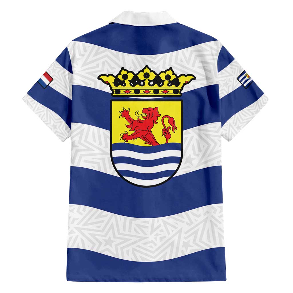 Netherlands Zeeland Province Family Matching Off Shoulder Short Dress and Hawaiian Shirt Flag Style