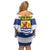Netherlands Zeeland Province Family Matching Off Shoulder Short Dress and Hawaiian Shirt Flag Style