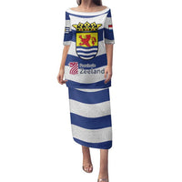 Netherlands Zeeland Province Family Matching Puletasi and Hawaiian Shirt Flag Style