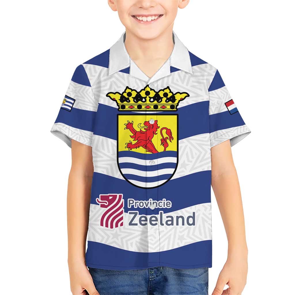 Netherlands Zeeland Province Kid Hawaiian Shirt Flag Style