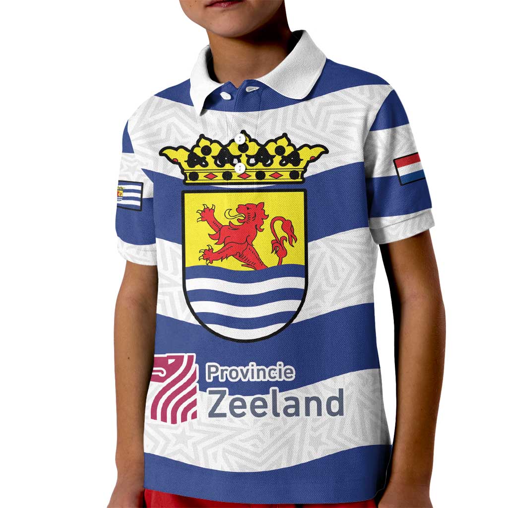 Netherlands Zeeland Province Kid Polo Shirt Flag Style