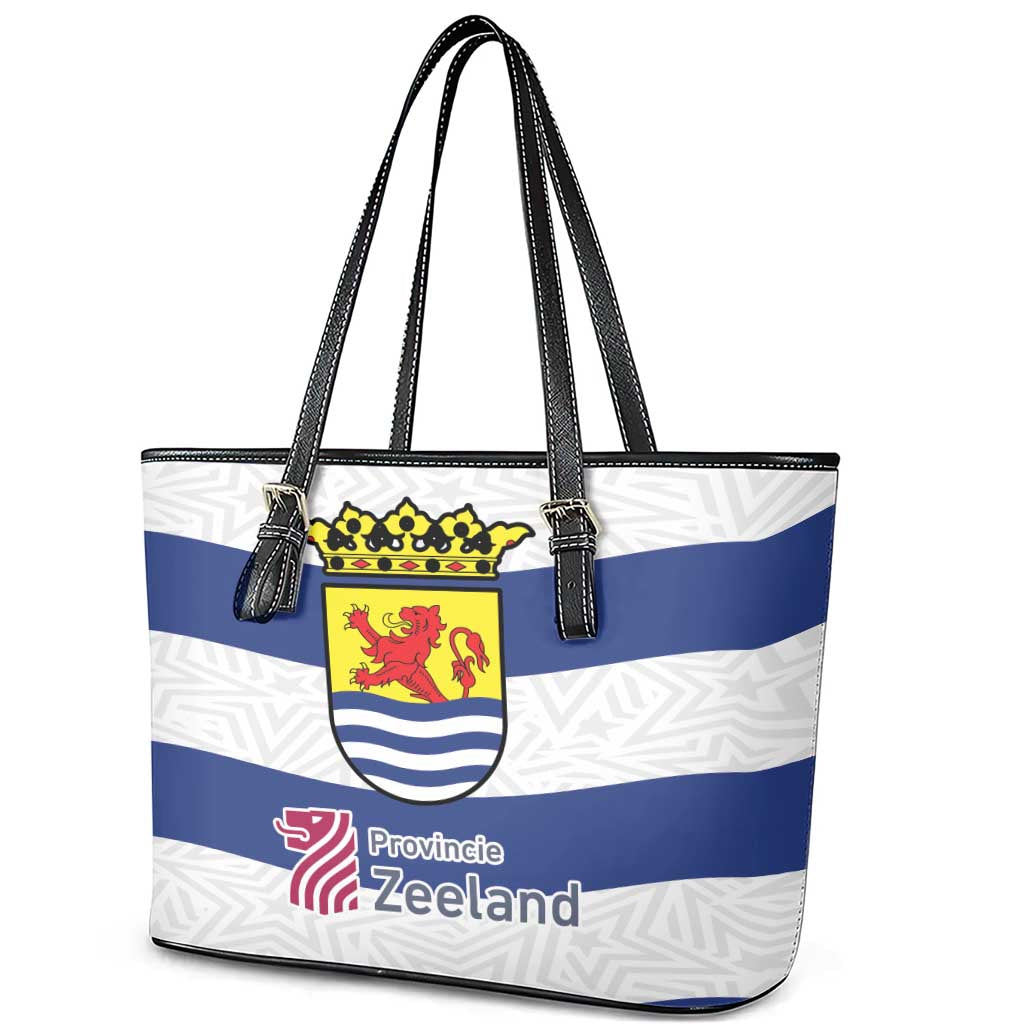 Netherlands Zeeland Province Leather Tote Bag Flag Style