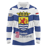 Netherlands Zeeland Province Long Sleeve Polo Shirt Flag Style