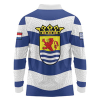 Netherlands Zeeland Province Long Sleeve Polo Shirt Flag Style