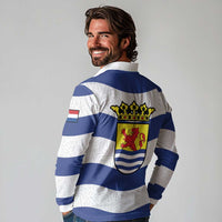 Netherlands Zeeland Province Long Sleeve Polo Shirt Flag Style