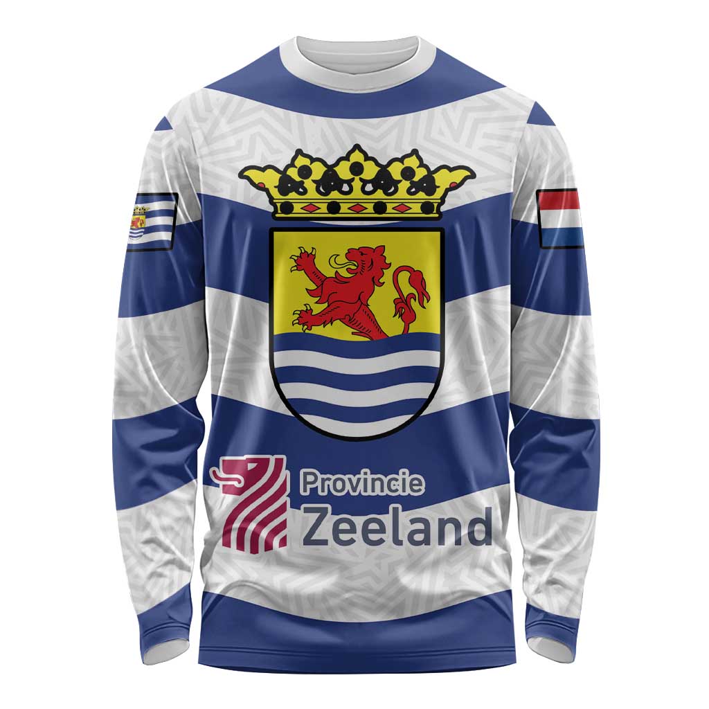 Netherlands Zeeland Province Long Sleeve Shirt Flag Style