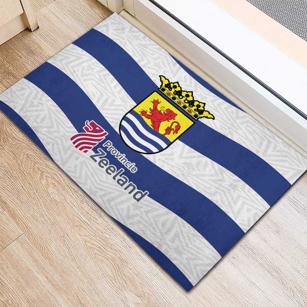 Netherlands Zeeland Province Rubber Doormat Flag Style