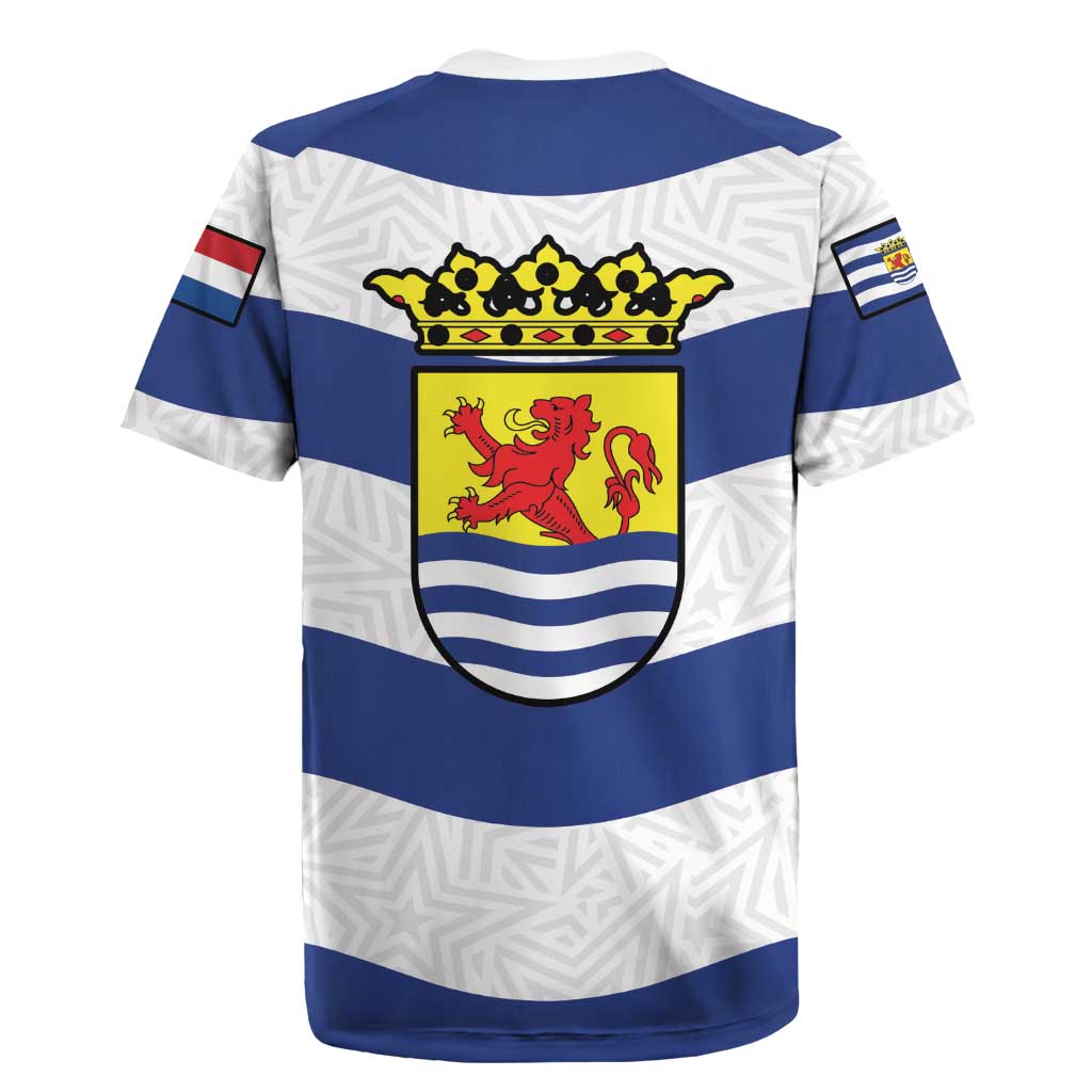 Netherlands Zeeland Province Rugby Jersey Flag Style