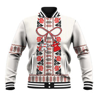 Romanian Traditional Pattern with Martenitsa Baseball Jacket Happy Martisor Day 1 March