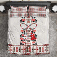 Romanian Traditional Pattern with Martenitsa Bedding Set Happy Martisor Day 1 March