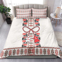 Romanian Traditional Pattern with Martenitsa Bedding Set Happy Martisor Day 1 March