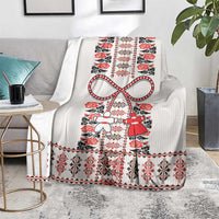 Romanian Traditional Pattern with Martenitsa Blanket Happy Martisor Day 1 March
