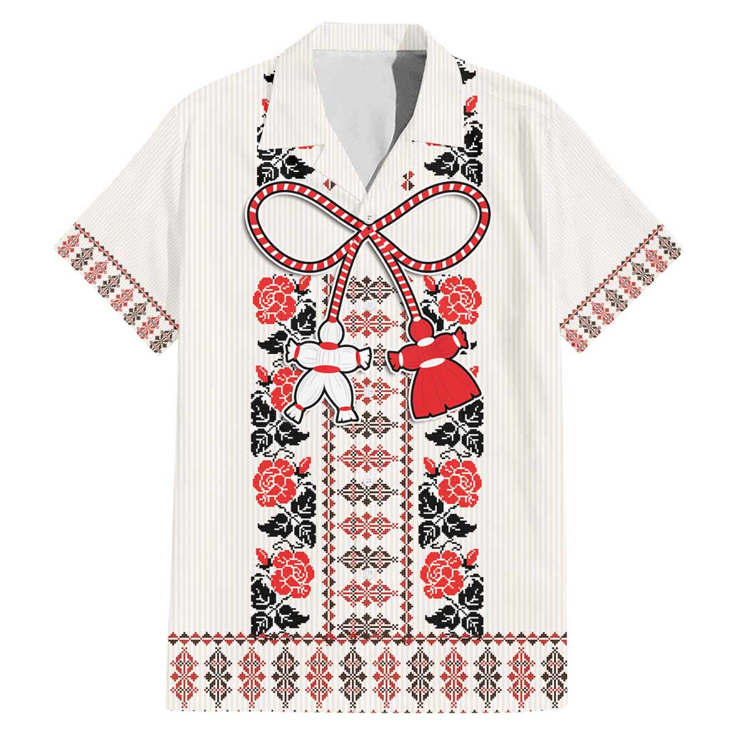 Romanian Traditional Pattern with Martenitsa Family Matching Mermaid Dress and Hawaiian Shirt Happy Martisor Day 1 March