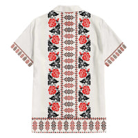 Romanian Traditional Pattern with Martenitsa Family Matching Off The Shoulder Long Sleeve Dress and Hawaiian Shirt Happy Martisor Day 1 March