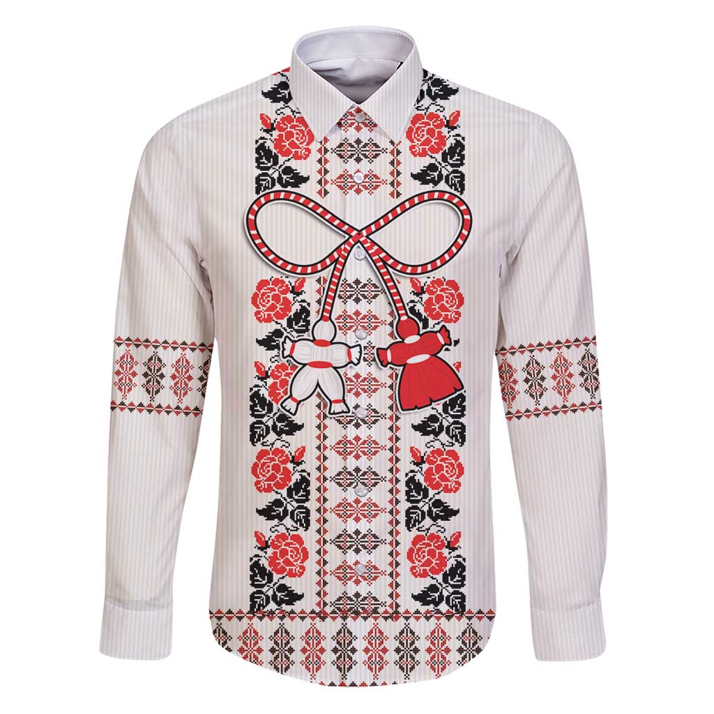 Romanian Traditional Pattern with Martenitsa Family Matching Puletasi and Hawaiian Shirt Happy Martisor Day 1 March