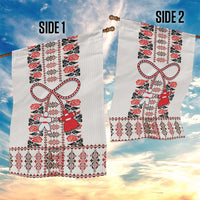 Romanian Traditional Pattern with Martenitsa Garden Flag Happy Martisor Day 1 March
