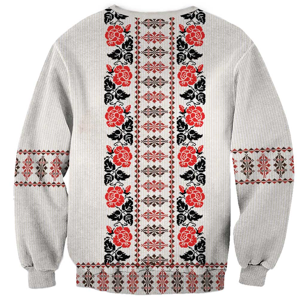 Romanian Traditional Pattern with Martenitsa Sweatshirt Happy Martisor Day 1 March