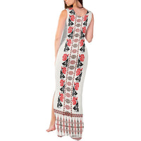 Romanian Traditional Pattern with Martenitsa Tank Maxi Dress Happy Martisor Day 1 March