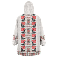 Romanian Traditional Pattern with Martenitsa Wearable Blanket Hoodie Happy Martisor Day 1 March