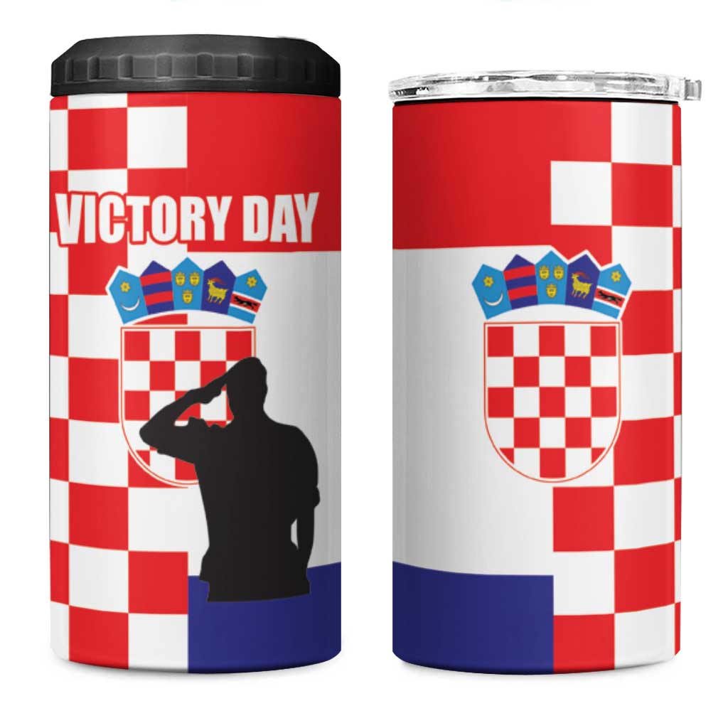 Croatia Victory Day 5 August 4 in 1 Can Cooler Tumbler Dan Hrvatskih Branitelja