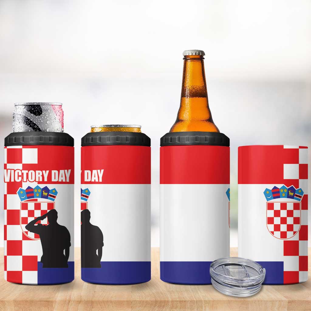 Croatia Victory Day 5 August 4 in 1 Can Cooler Tumbler Dan Hrvatskih Branitelja