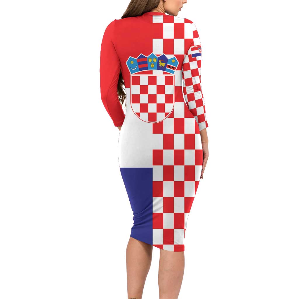 Croatia Victory Day 5 August Family Matching Long Sleeve Bodycon Dress and Hawaiian Shirt Dan Hrvatskih Branitelja