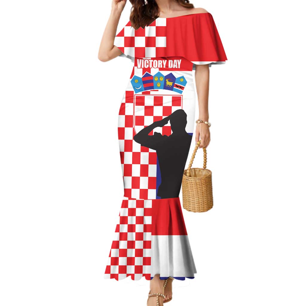 Croatia Victory Day 5 August Family Matching Mermaid Dress and Hawaiian Shirt Dan Hrvatskih Branitelja