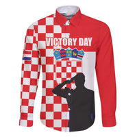 Croatia Victory Day 5 August Family Matching Off Shoulder Maxi Dress and Hawaiian Shirt Dan Hrvatskih Branitelja