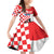 Croatia Victory Day 5 August Family Matching Off Shoulder Short Dress and Hawaiian Shirt Dan Hrvatskih Branitelja